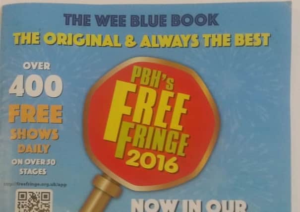 Brochure for the 2016 Free Fringe in Edinburgh