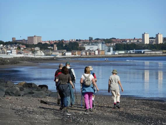 A walk on Kirkcaldy beach as part of the Craigencalt Walking Festival