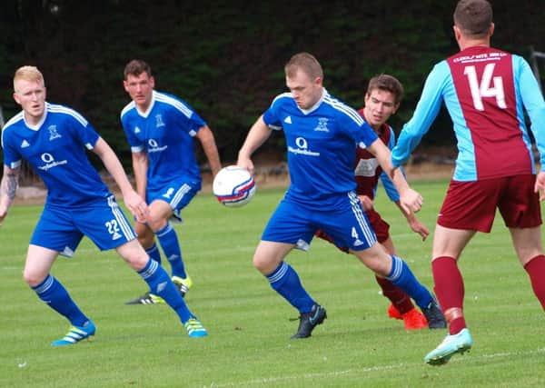 St Andrews Utd in blue defeated Haddington Athletic 4-0 last weekend