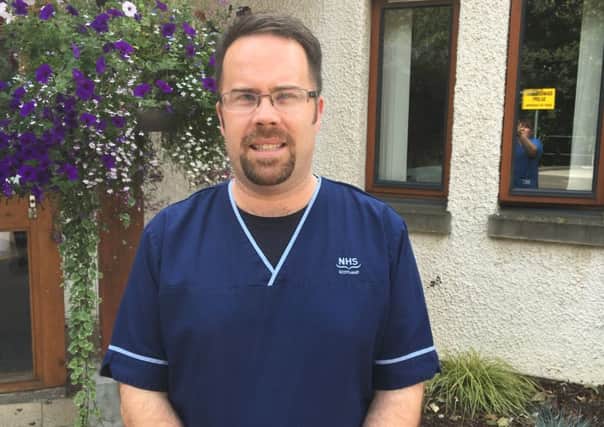 Scott Sweaton, senior charge nurse NHS FIfe, has launched a crowdfunding campaign to have a defibrillator installed at Burntisland PS