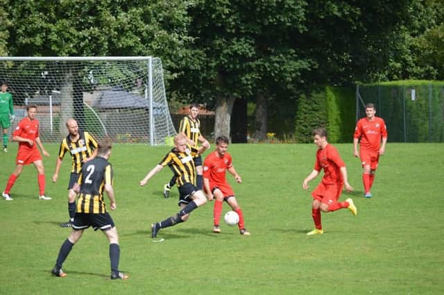 AMsoccer opened their account for the season against Methilhill.
