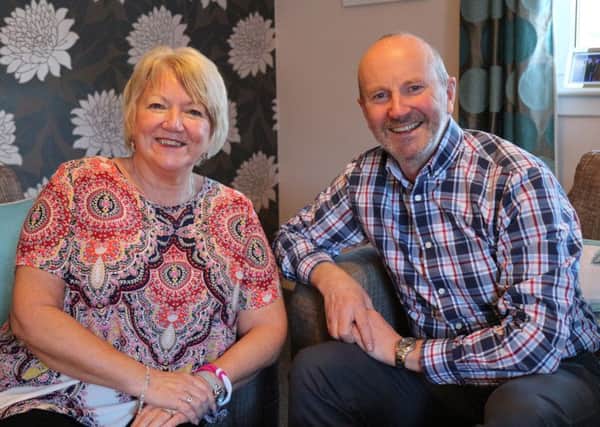 Liz Harris and Fred MacAulay are supporting the campaign to encourage more people over 50 to take their bowel screening test.