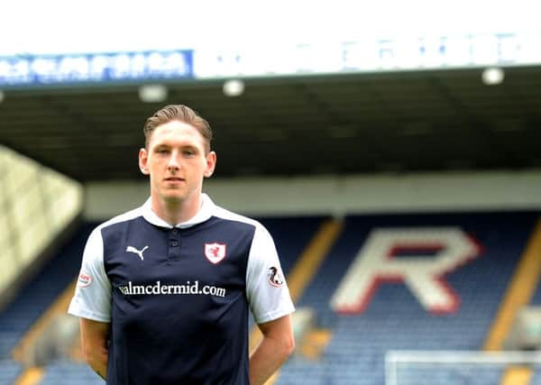Raith striker Declan McManus  - credit - FPA  -