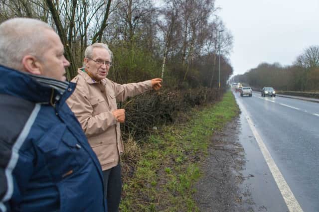 North Glenrothes Community Council chairman Ron Page on the A92.