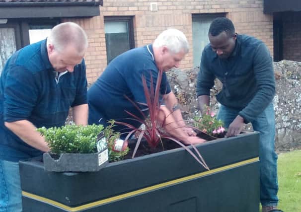 Leuchars Community Council takes care of the villages planters.
