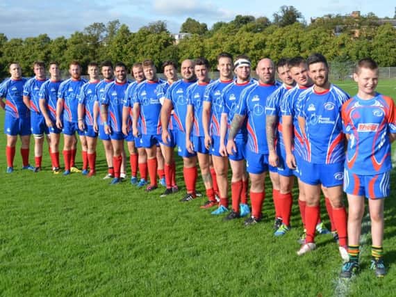 The victorious Kirkcaldy side, pictured at Hughenden on Saturday. Pic: Iain Dewar