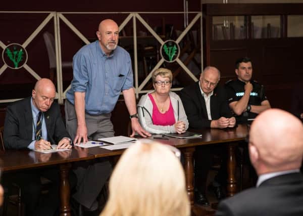 Councillor Neil Crooks was among those attending a public meeting to discuss the growing problem youth disorder in Kirkcaldy.