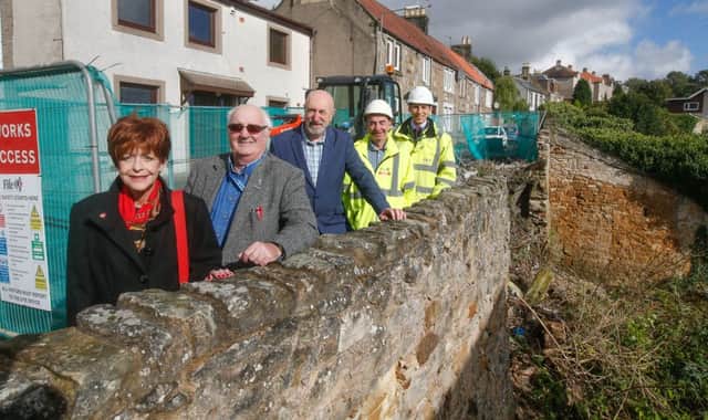 Councillors visit the area which is set to re-open before Christmas 2016.