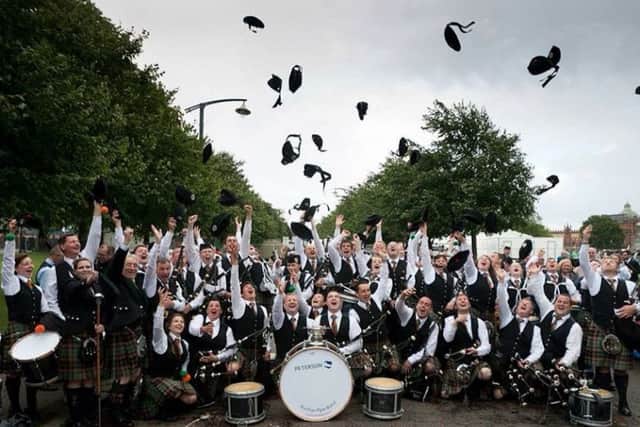 The Buchan Peterson Pipe Band is celebrating promotion to Grade 1 which will see them compete alongside the best bands in the world in 2017.