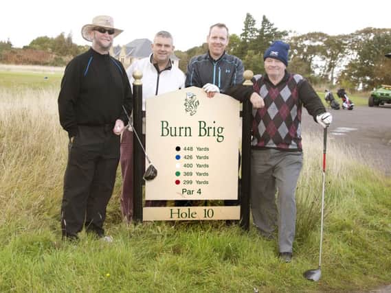 Golfers Jim Gales, Martin Lowe, Alan Robertson, Kerr Scott.