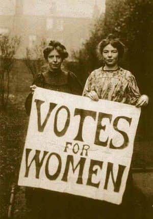Suffragettes Annie Kenney and Christabel Pankhurst.