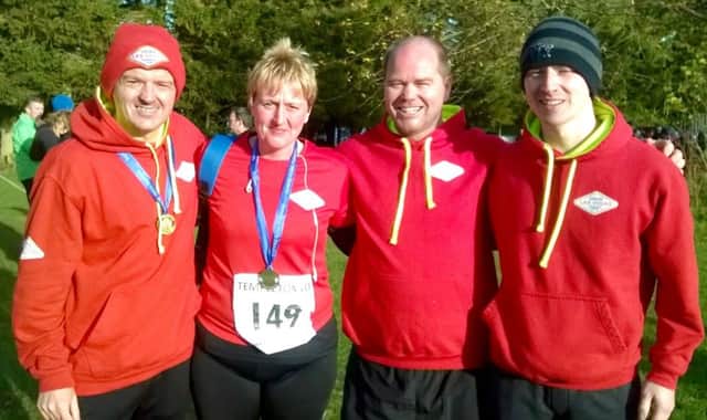 After the Templeton 10 - left to right Robin Pate, Tracey Millar, Davie Hogg, Bryan MacLaren.