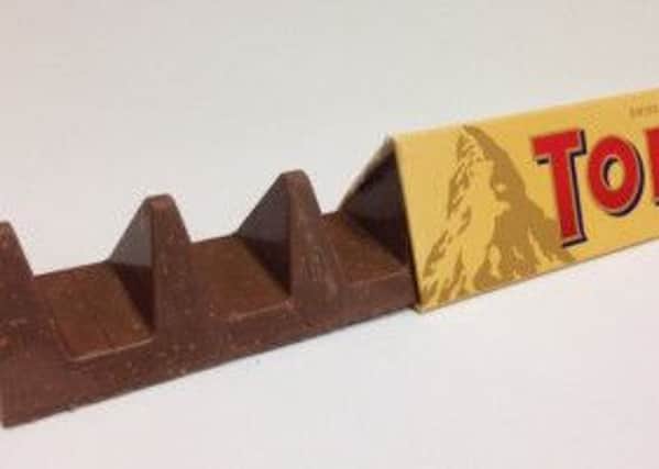 The new look Toblerone bar ...