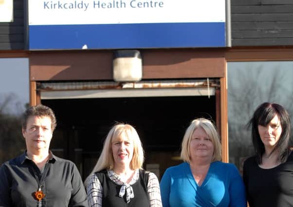 Kirkcaldy Health Centre managers - Issy MacDougal, Gwen Baillie, Cindy Low and Christine Watt.