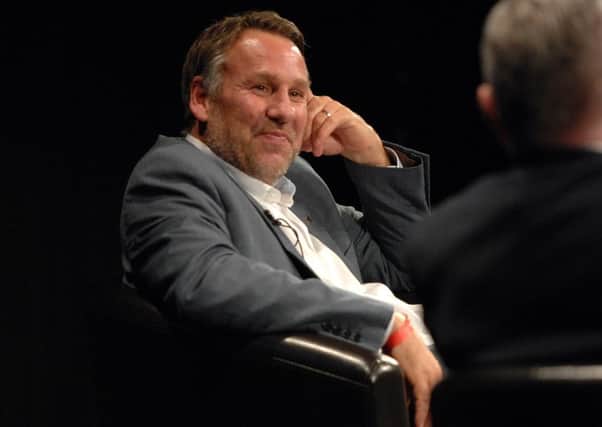 Paul Merson on stage in Kirkcaldy interviewed by Bill Leckie (All pics by Fife Photo Agency)