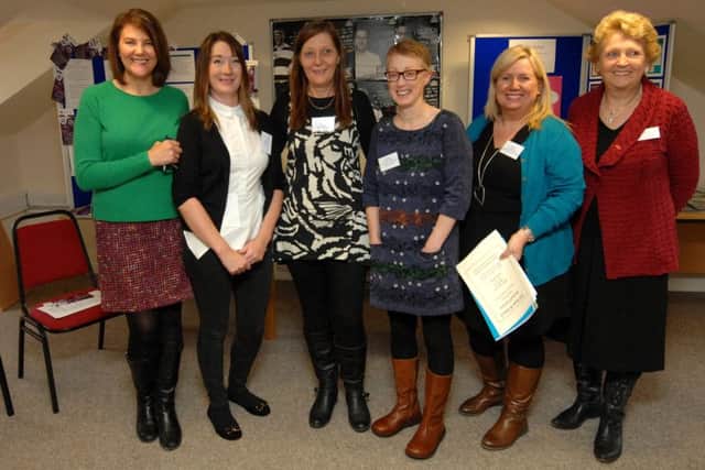Centre manager Jan Swan, third from left, with staff at the centre's open day