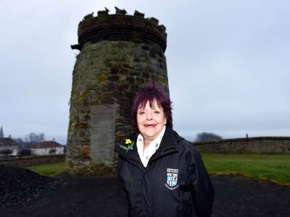 Kay at the Dysart Windmill which she helped to get restored