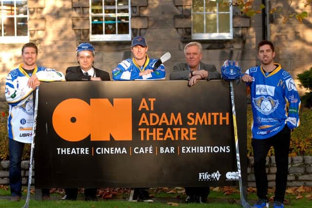 Our Q&A panel for the premiere - Brendan Brooks, Evan Henderson (OnFife), Ric Jackman, Allan Crow and Kyle Haines (Pic: Fife Photo Agency)