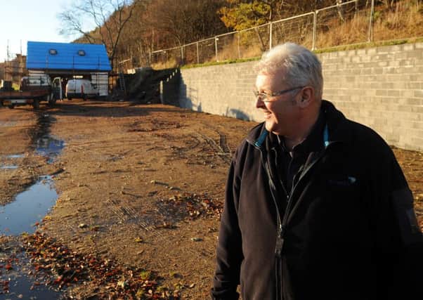 Brian Black on the plot of land he hopes to build on (Pic by Fife Photo Agency)