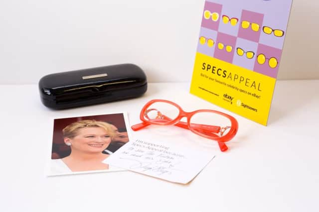 Meryl Streep is among the 50 celebrities to donate a pair of glasses, giving online shoppers the chance to bag a unique Christmas present for a loved one, or for themselves.