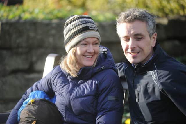 Sheila and Jay are doing their bit to help build a homeless village in Edinburgh. Pic by George McLuskie