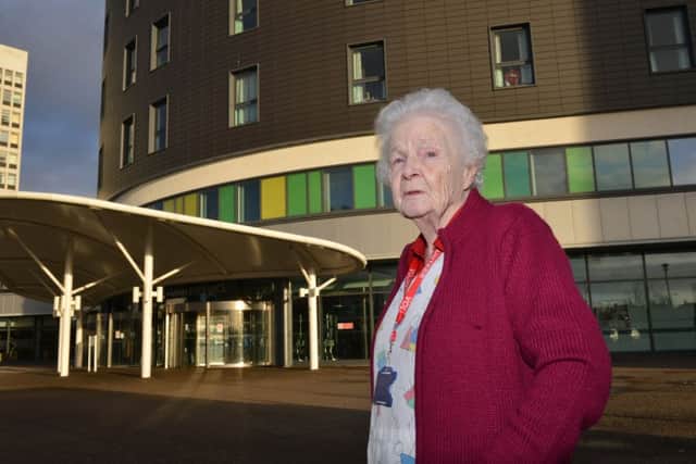 Helen Hagan (90), who still volunteers in the children's ward.