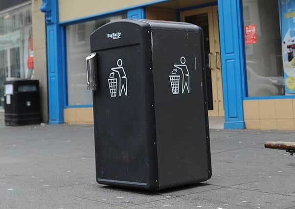 The 'big belly solar' bin could prevent seagulls dragging rubbish through the town