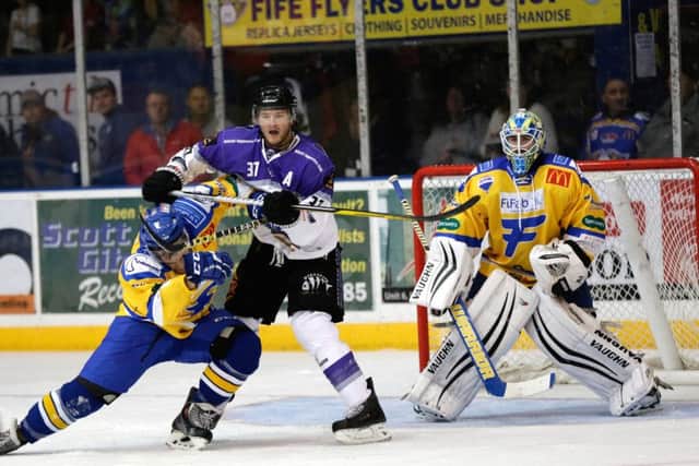 The check by Jay Rosehill which sparked criticism by Fife Flyers (Pic: Steve Gunn)