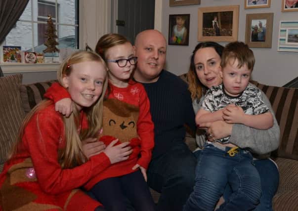Mya pictured with her family; Ellie (12), dad Malcom, mum Kerry and little Malaki (3) Pic: George McLuskie