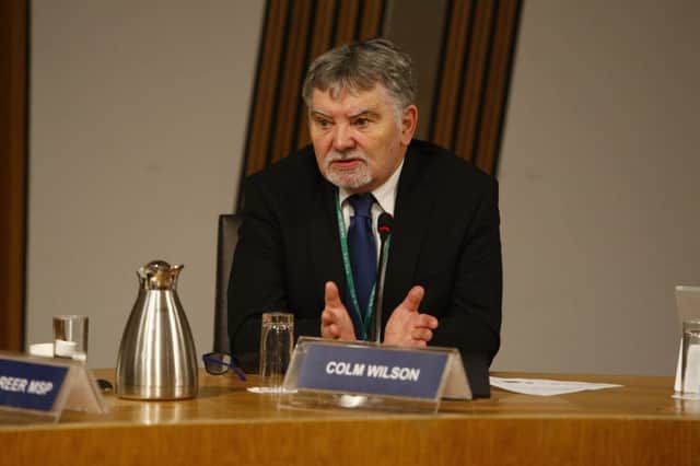 Colm Wilson of Fife Migrants Forum appears before Holyrood's European Committee to give evidence on the implications of Brexit for Scotland. Pic - Andrew Cowan/Scottish Parliament