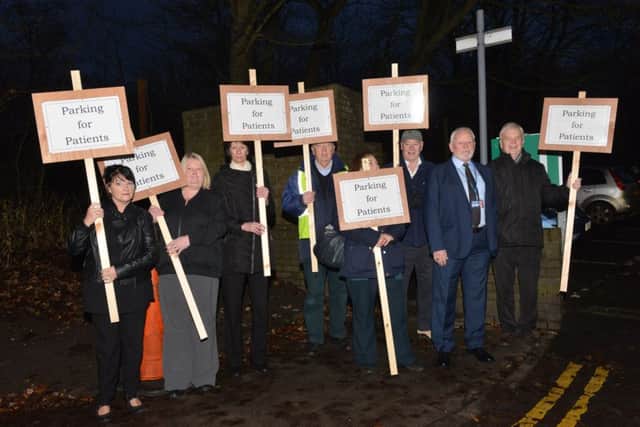 Parking protest at the Kirkcaldy Health Centre (Pic: George McLuskie)