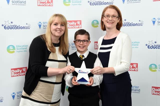 Thornton Primary was a winner at last year's awards - pictured: science teacher Joanne Jarvie and Kyle Macgregor (11)
 Pic by Paul Chappells