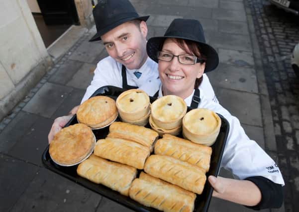 Tom Courts Burntisland Butcher's sausage rolls named best in Scotland. (Pic: Graeme Hart)