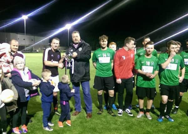 Kelty Hearts life their own football festival trophy