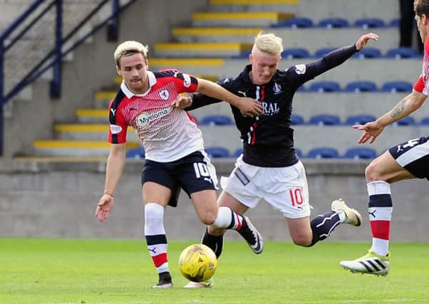 Raith striker Lewis Vaughan has been loaned to Dumbarton until the end of the season. Pic: Michael Gillen