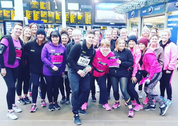 Kirkcaldy Fitness Instructor Steven Leslie leads a group to take part in the Great Edinburgh Winter Run.