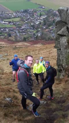 FTR members out on the Bishophill above Kinneswood doing a course recce for this Saturday's Devil's Burdens Hill Relay.