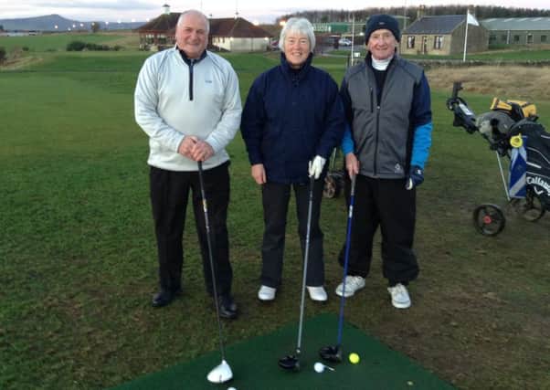 Jim Colliar, Chris Hobster and club member Tom Ritchie.