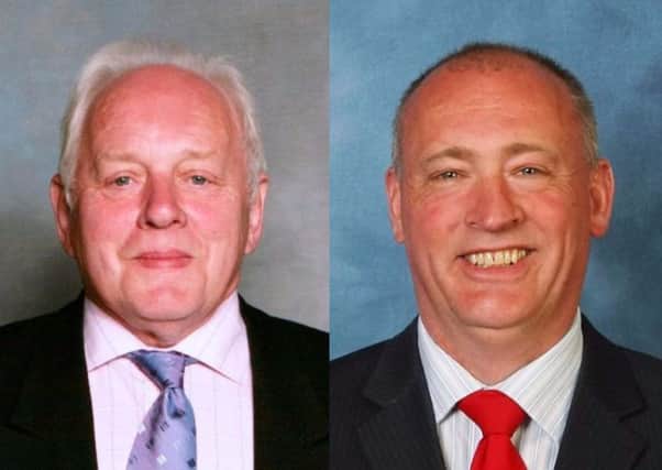 Cllrs Jim Young (Left) and Charles Haffey who are both stepping down at the May 2017 elections.