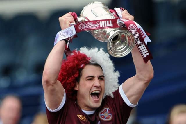 Skacel won the Scottish Cup with Hearts in 2012.   Pic Ian Rutherford