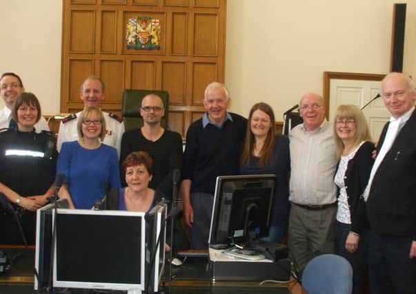 Sheriff Charles Macnair pictured with legal and administrative staff on the last day of business at Cupar Sheriff Court