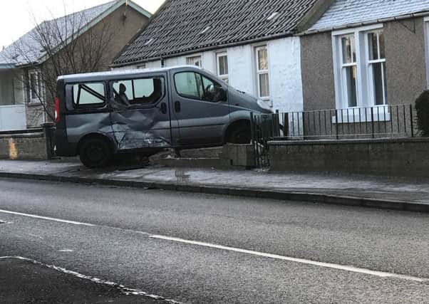 One of the vans ended up in a front garden (Pic: Jonny Jack)