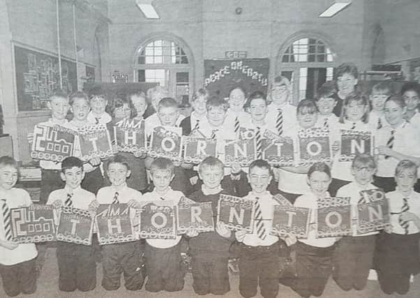 Students at Thornton PS created a millenium banner in 2000
