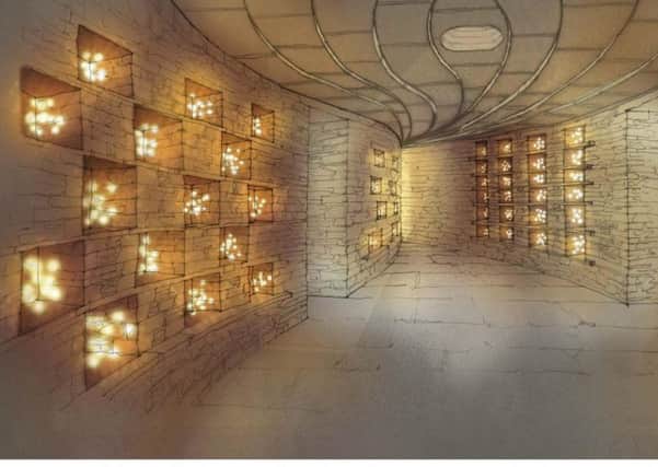 How the unique columbarium (repository for ashes of deceased) planned for Kinghorn Loch could look