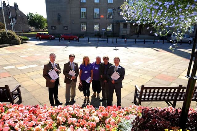 Britain in Bloom judges on a previous visit to Kirkcaldy. Picture by Fife Photo Agency