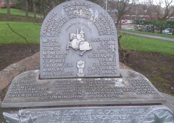 Memorial in Kirkcaldy to the Fifers who fought in the Spanish Civil War.
