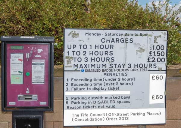 Fife Council is launching cashless car parking in charging council car parks and on-street parking from Wednesday, March 1. Pic: Steven Brown Photography.