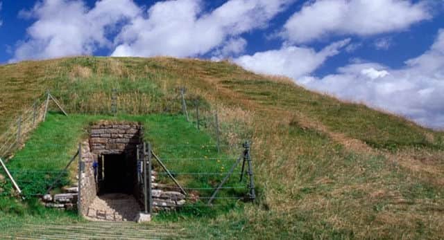 Maeshowe burial site in Orkney