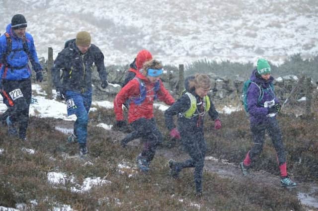 Runners had to brave the elements.