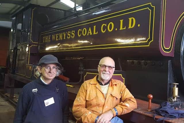 From left: Peter Westwater and Jim Rankin from Fife Heritage Railway.